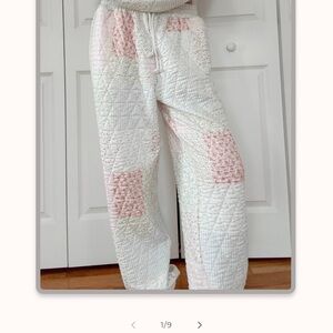 Sunkissed Coconut Quilted Pastel Joggers